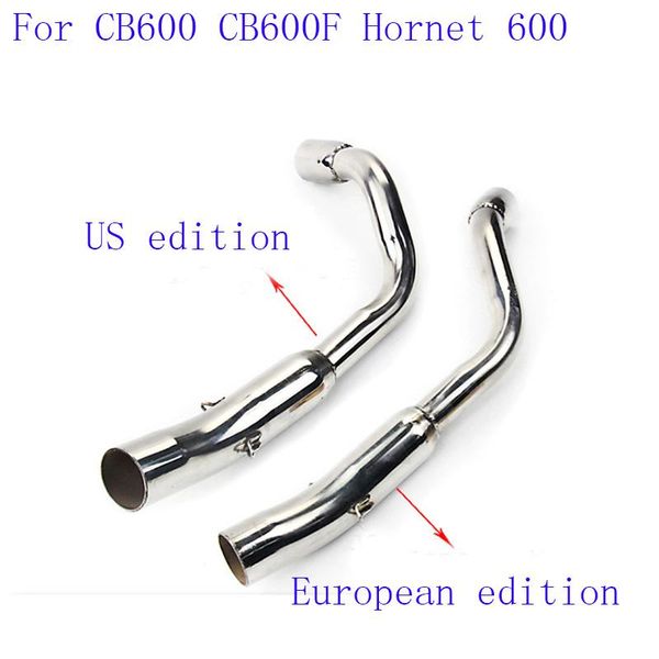 

motorcycle exhaust system for cb600 cb600f hornet 600 middle link pipe eu/us edition mid tube