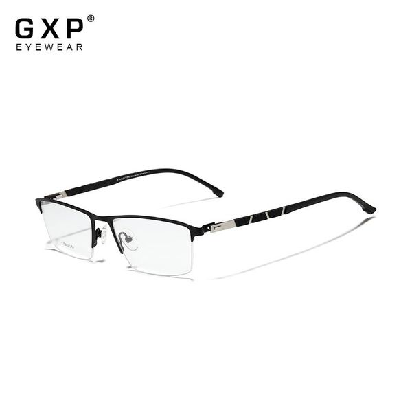

fashion sunglasses frames gxp titanium alloy glasses frame men square gentleman style myopia prescription eyeglasses 2021 optical eyewear, Black