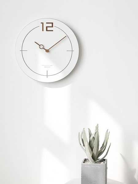 

wall clocks round creative kitchen nordic fashion white office clock silent battery modern horloge murale room decor bk50bg