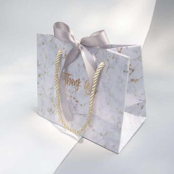

gift wrap creative high-quality grey marble bag for christmas/wedding/baby shower/birthday party favors packaging box