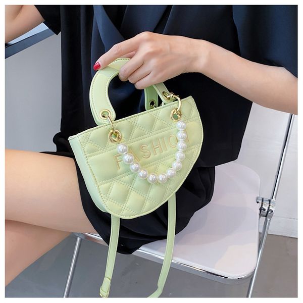 

outlet online 70% off sale summer bag 2021 new fashion bead chain hand single shoulder women's two embroidered thread messenger saddle