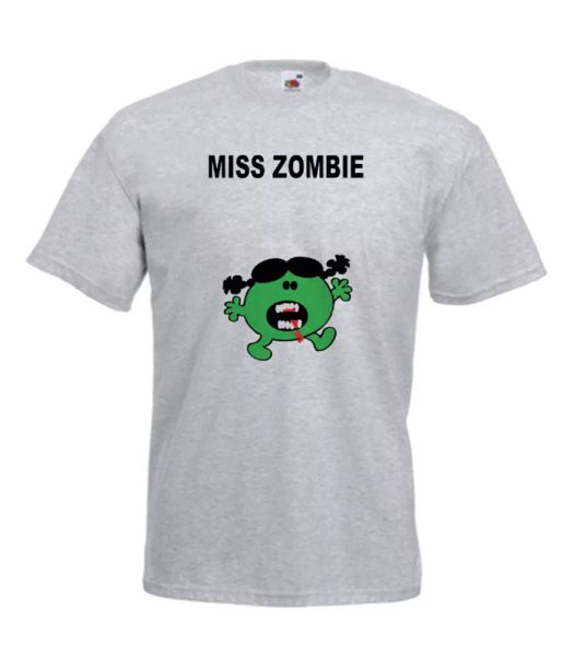 

miss zombie undead movie flesh eating funny birthday xmas gift t shirt, White;black
