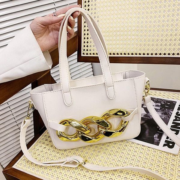 

evening bags [eam] women vintage tote bag handbag pu leather flap personality all-match crossbody shoulder fashion tide 2021 18a3810