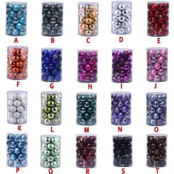 

christmas decorations 34pcs tree ball bauble pendant hanging diy home party drop ornament 2021 xmas 4cm gift room decor