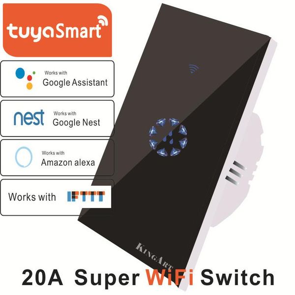 

smart home control 20a high-power tuya app intelligent wifi touch remote switch
