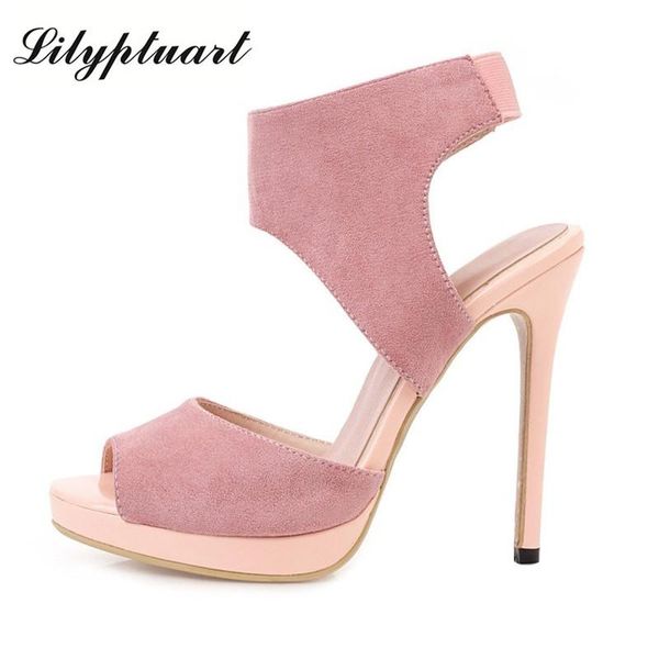 

in the summer of 2021, women's european and american style high heel elastic band fish mouth fashion joker sandals, Black