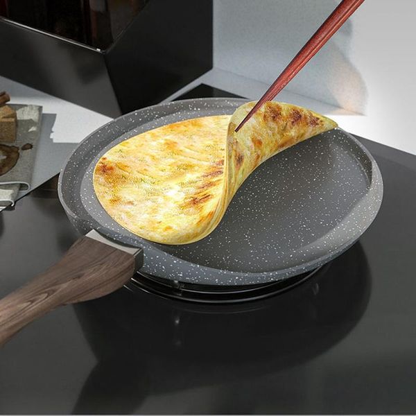 

pans 10 inch/26cm maifan stone non-stick frying pan round large pancake pot steak breakfast omelet baking crepe