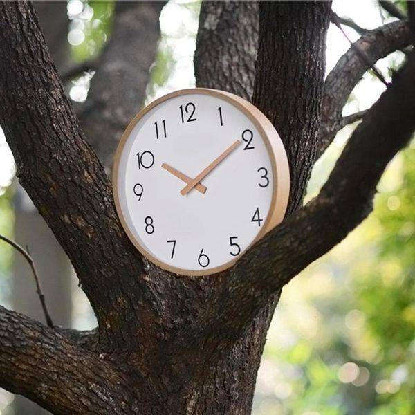 

wall clocks clock wood 12 inch silent large digital non ticking for night table kitchen office vintage home