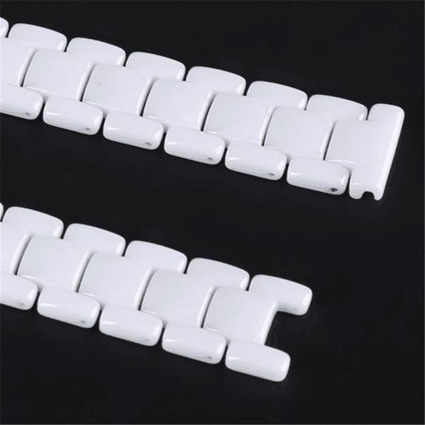 

watch bands 14mm white ceramic watchband 7mm concave interface end replacement women's strap small bracelet wristwatches belt, Black;brown