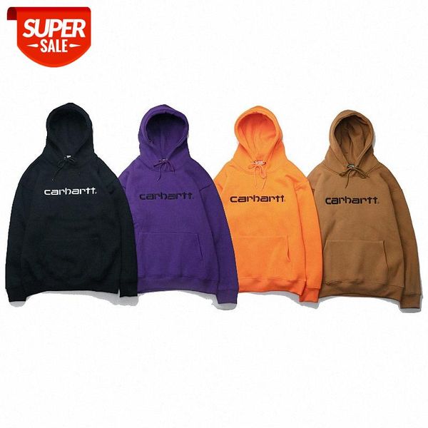 

direct selling men's and women's hop hip skateboard tooling simple letters three-dimensional embroidery hooded sweater hoody #zl2m, Black