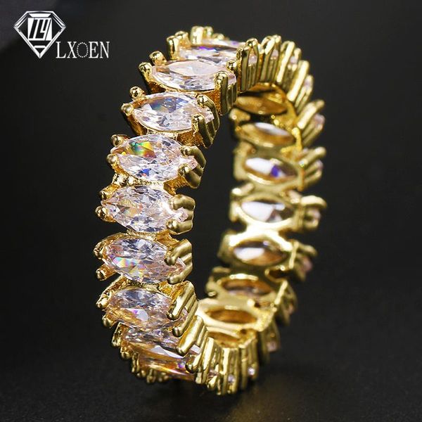 

wedding rings european style marquise charms women jewelry unique cubic zircon finger for weddings, Slivery;golden