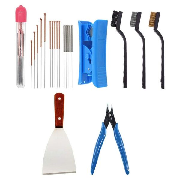 

other arts and crafts 21pcs/set 3d printer cleaning tool needles scraper pliers tube cutter