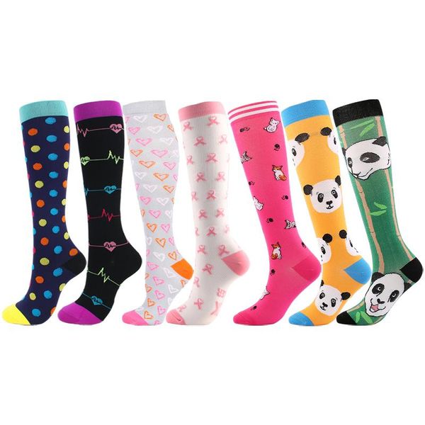 

men's socks 2021 original compression non-slip suitable for fitness varicose vein riding unisex, Black