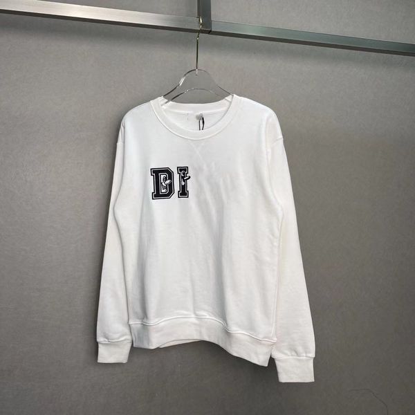 

hoodies t shirt early autumn 2021 product d co branded embroidered cotton couple round neck sweater leisure high version, Black