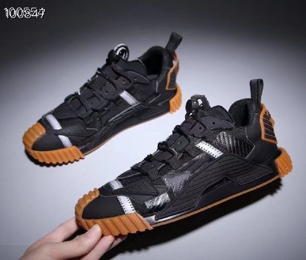 Yeni Stil Sneakers Rahat Ayakkabılar Unisex Erkekler Için Koşusu Bayan Koşucular Flats Lüks Hakiki Deri Racer 36-46 Çizmeler D134 Tasarımcı