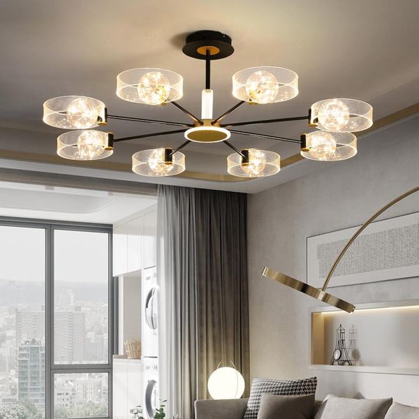 

chandeliers acrylic led chandelier lights for bedroom study living room kitchen hall indoor lamps home lighting ac85-260v de