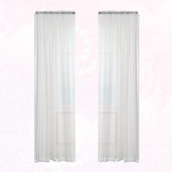 

curtain & drapes transparent window sheer voile curtains for home bedroom living room - 200x100cm (white)