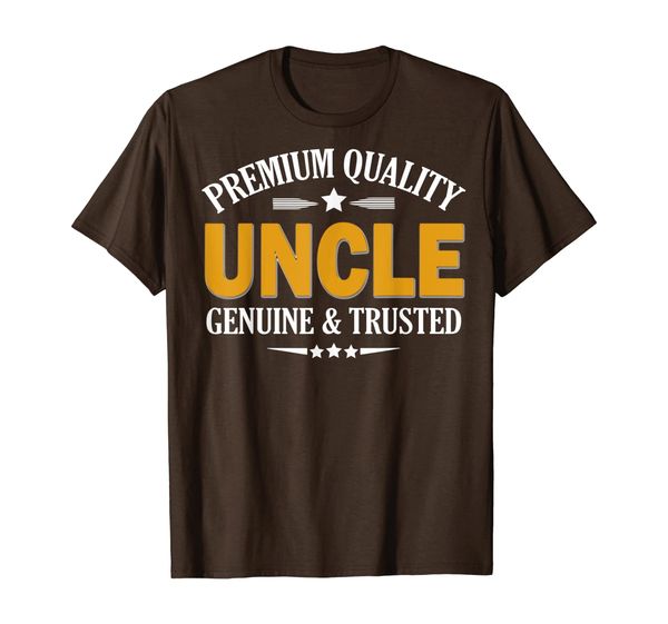 

men funny premium quality uncle genuine and trusted t-shirt, White;black