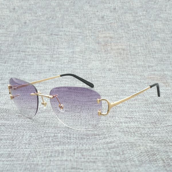 

designer rimless wire sunglasses men oval diamond cutting eyewear accessories oculos shade women eyeglasses for beaching driving, White;black