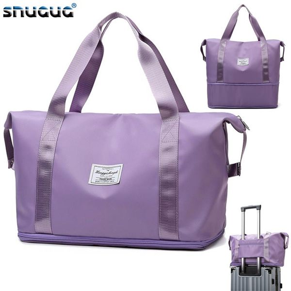 

outdoor bags women men travel bag foldable changable dry wet swimming fitness training sports weekend travelling gym