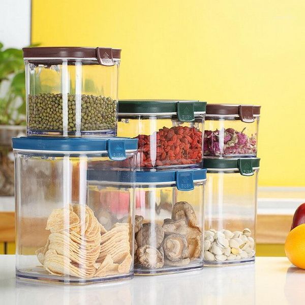 

storage bottles & jars grain tank creative superimposed kitchen covered plastic box supplies sealed jar food snack bread