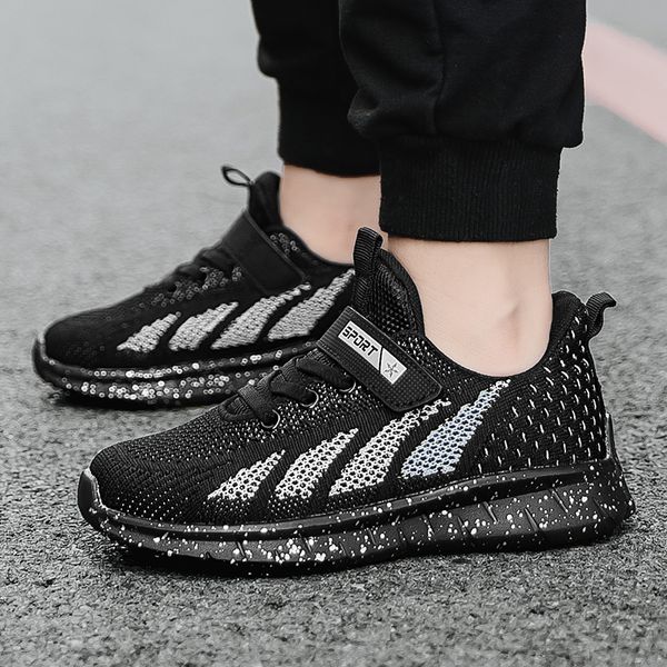 

kids running sneakers breathable lightweight children shoes non-slip casual boys shoe walking sport girls sneaker zapatillas, Black;red