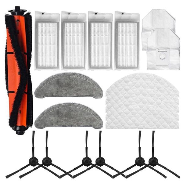

vacuum cleaners mops cloth map dust bags rolling main brush side hepa filter for roidmi eve plus robot cleaner parts
