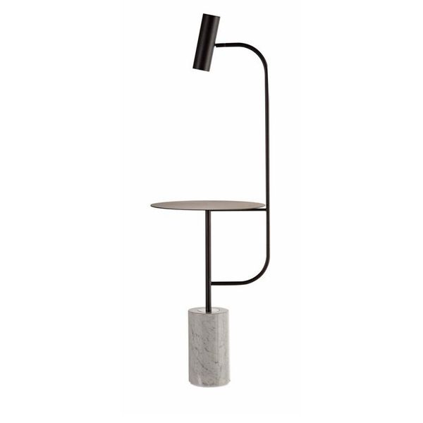 

post-modern marble metal body floor lamps lights nordic designer led bedside table black gold color standing lamp fixtures