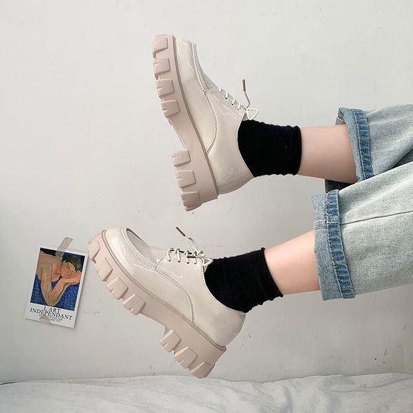 

dress shoes autumn boots ladies platform high heels sneakers black punk de mujer 2021