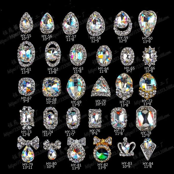 

nail art decorations 20 pcs/lot charms diamond design parts nails accessories supplies for professionals alloy decoration, Silver;gold