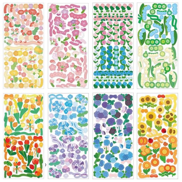 

sheet diy scrapbooking crafts stickers glitter cherry blossom rose print sunflowers label sticker gift wrap