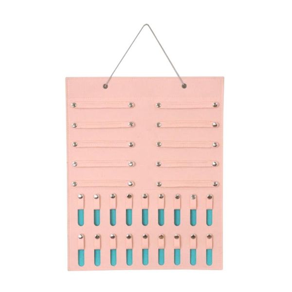 

storage bags girl solid felt multi slots home decor large capacity simple bedroom space saving headbands holder hanging organizer
