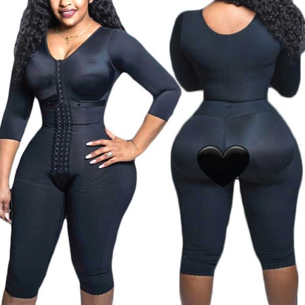 

women's shapers full body support arm compression shrink your waist with built in bra corset minceur slimming sheath woman flat belly, Black;white