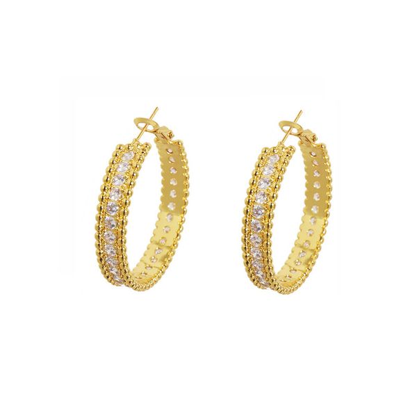 

2021 beautiful four leaf clover dangle long earrings with diamonds 18k gold s925 silver for van women&girls wedding valentine's day jew