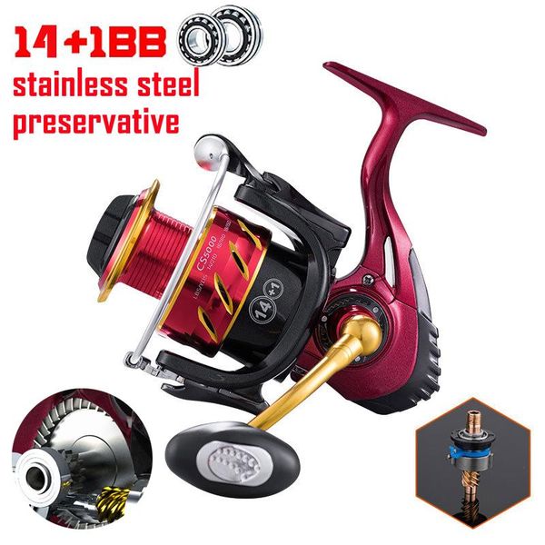 

hight quality cs1000-7000 12bb one way bearing spinning reel carp fishing all metal spool reels baitcasting