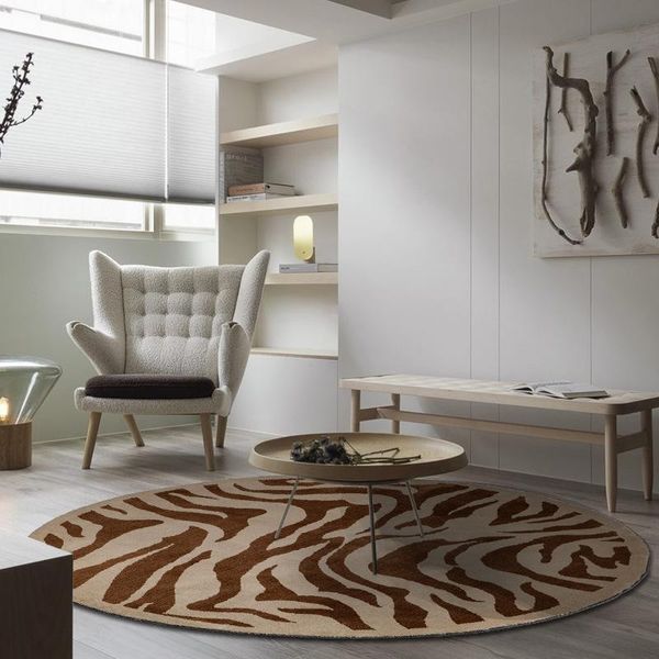 

carpets rugs and for home living room zebra pattern round rug large bedroom decoration