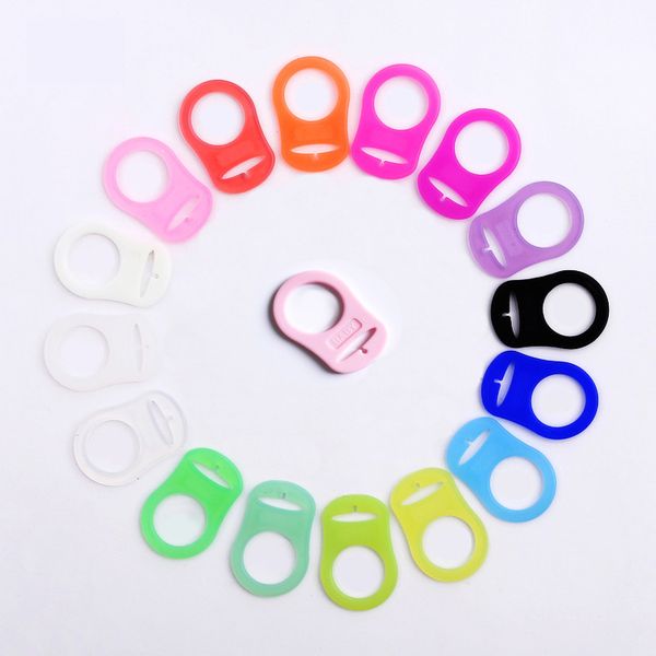 

5pcs baby dummy pacifier holder clip adapter for ring silicone button manual diy