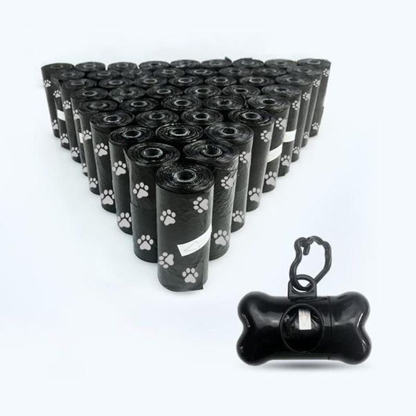 

dog car seat covers 10/50 rolls pet waste garbage bag biodegradable black rubbish outdoor carrier dispenser clean pick up tools for cat poop
