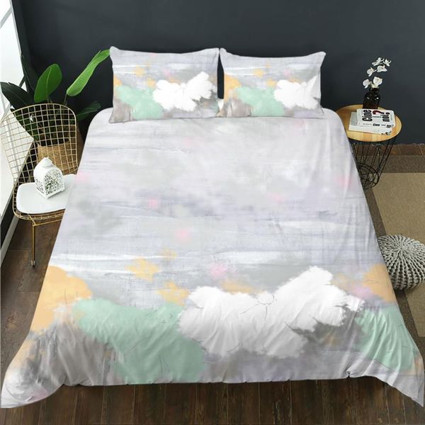 

bailipromise ink painting simple luxury bedding set bedroom 3d print graffiti pillowcase soft duvet cover  king 2/3pcs sets