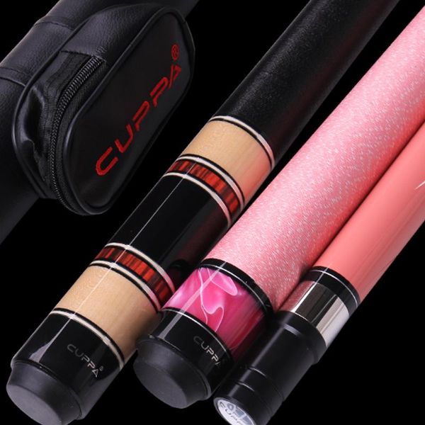 

pink lovers pool cue stick case set 13mm 11.75mm black billiard cues