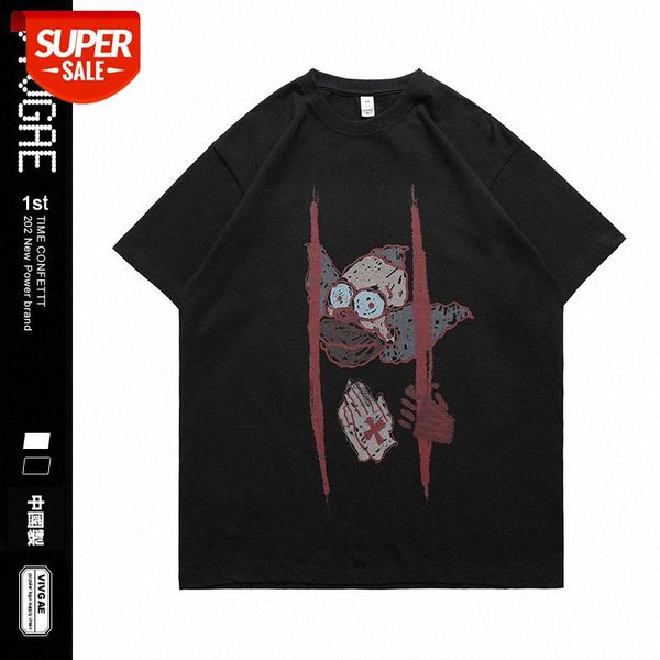 

vivgae men's ss printing casual loose large size t-shirt #bl7p, White;black