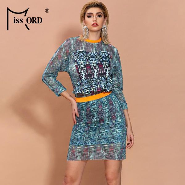 

casual dresses missord 2021 womem o neck long sleeve mesh multi color hollow out female elegant two pcs set dress am0008, Black;gray