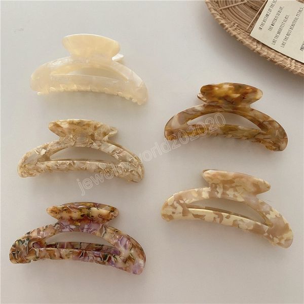 

girl hair claw women geometric clamps hair claw clip barrettes korean style hairpin acrylic styling accessories, Slivery;golden