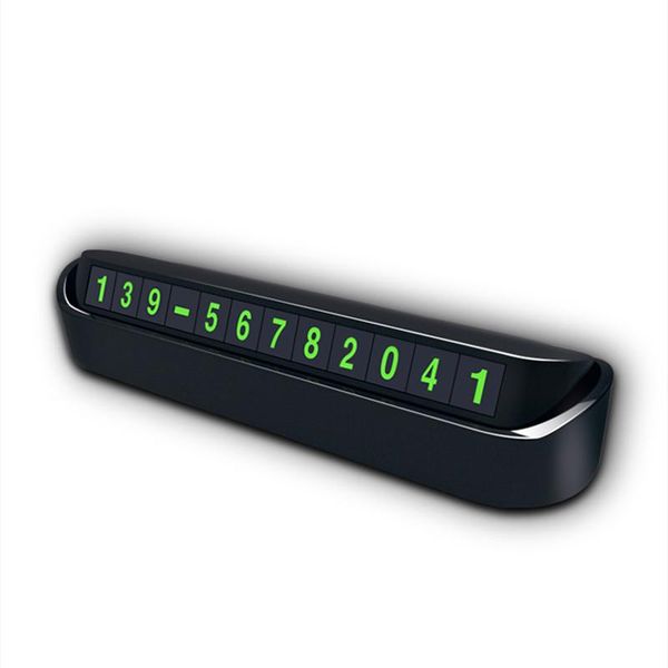 

interior decorations car temporary parking card phone number plate sticker cell magentic luminous hidden