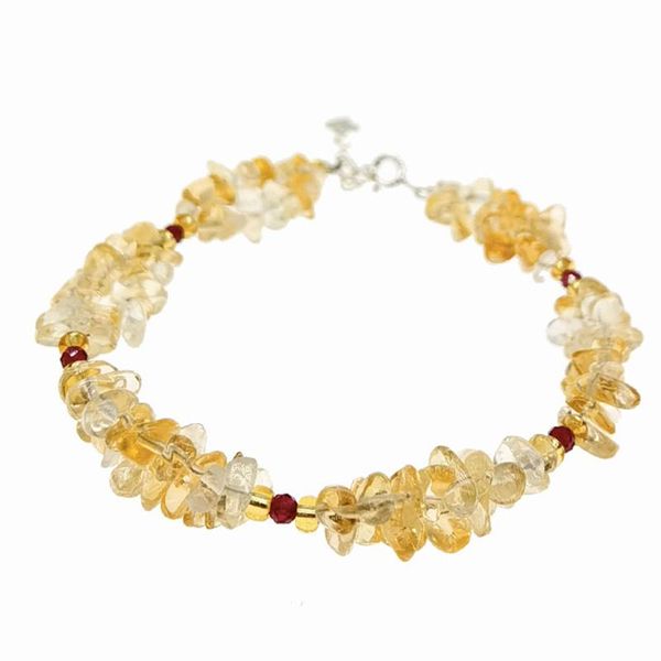 

beaded, strands natural gemstone 925 sterling silver yellow bracelet for women crystal beads jewelry gifts purify meditation cure citrine, Black