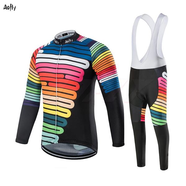 

racing sets autumn men's riding jersey set mountain team uniforms bike athletic cycling wear bicycle clothing mtb shirts, Black;blue