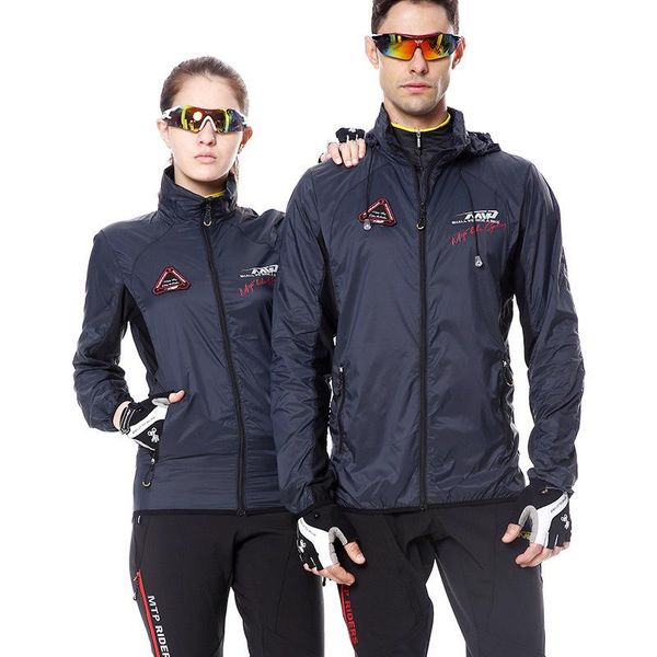 

racing sets cycling windbreaker men, mountain bike breathable skin clothing women in the spring and autumn sun-proof, Black;blue