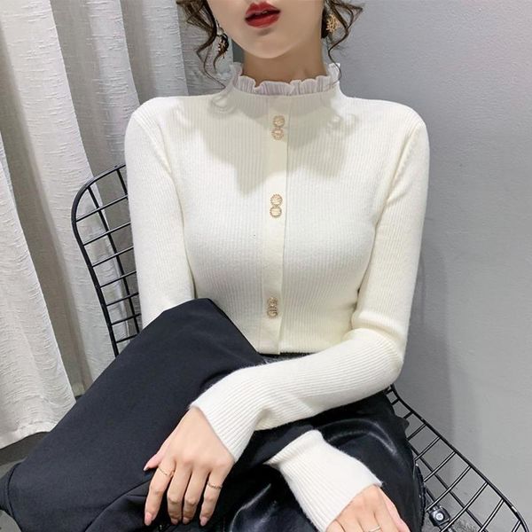 

autumn lace stitched sweater style bottom top, White;black