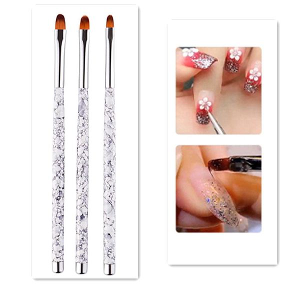 

nail brushes fabiyan professional brush round head potherapy pen painting tool uv gel crystal carving set, Yellow