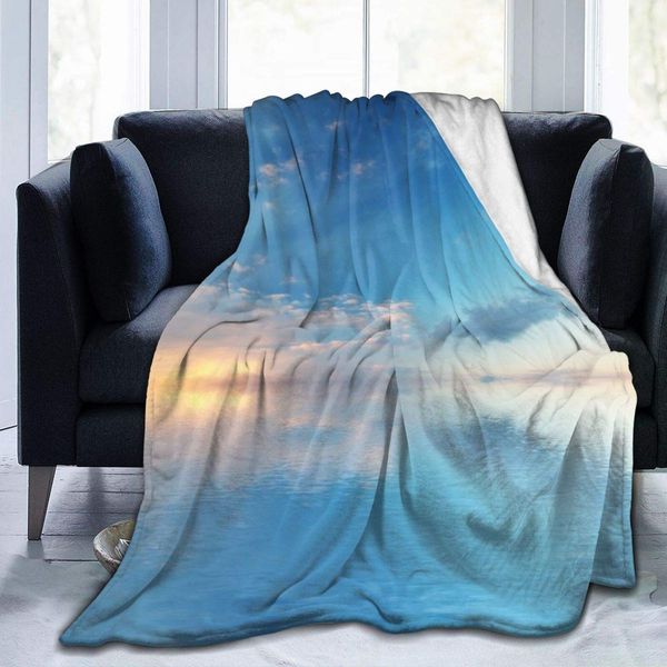 

personalized custom throw blanket,natureside out sky sea looks like combined horizocean clouds tranquil peace theme,soft